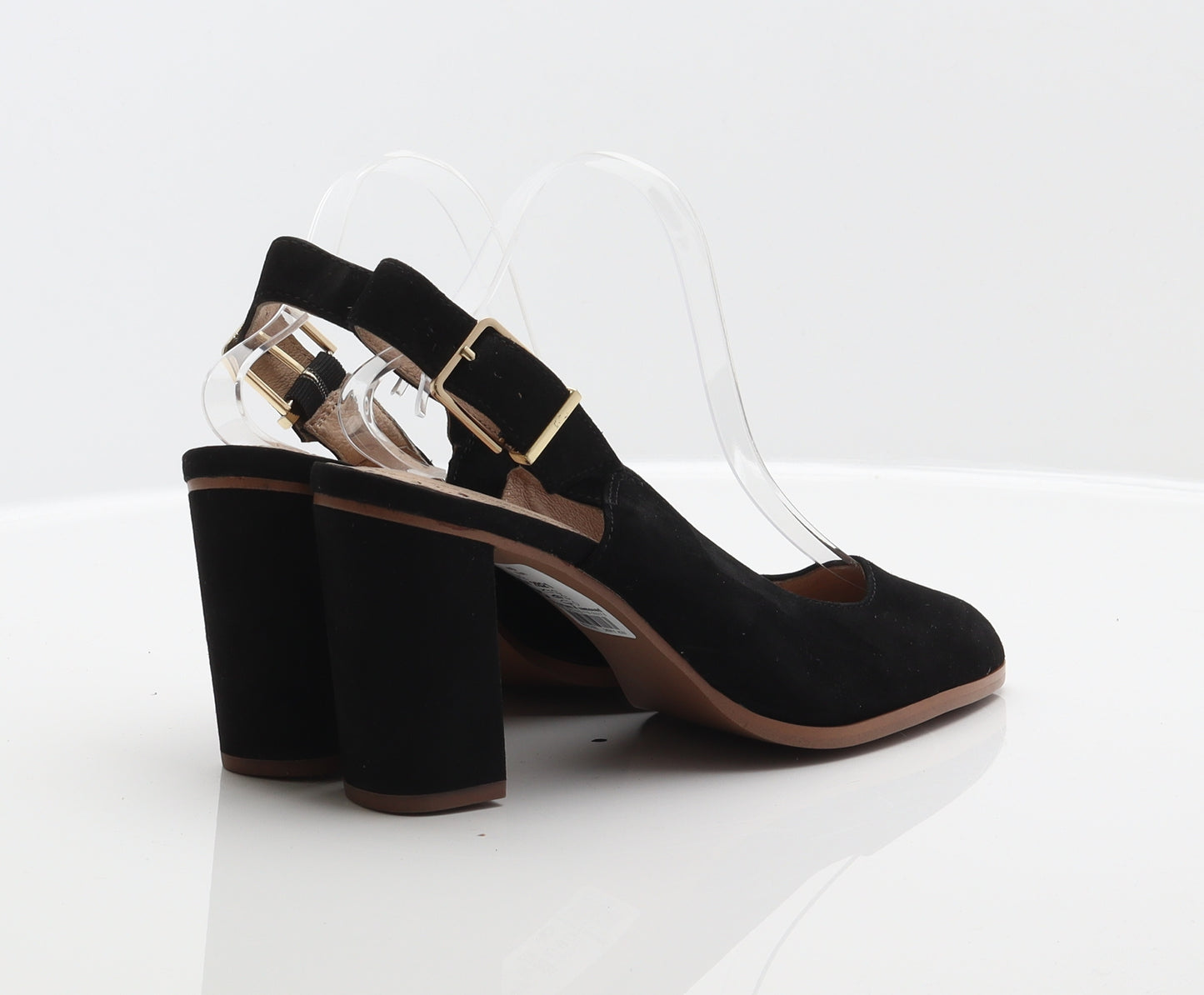 NEXT Womens Black Suede Slingback Heel UK 6.5 40