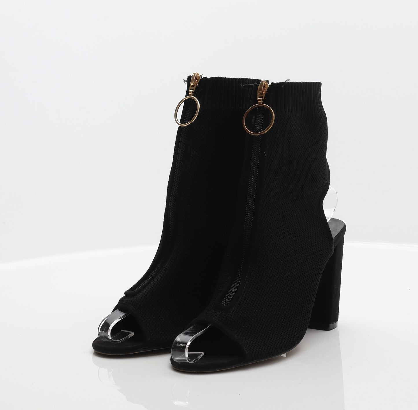 River Island Womens Black Polyester Bootie Boot UK 6 39