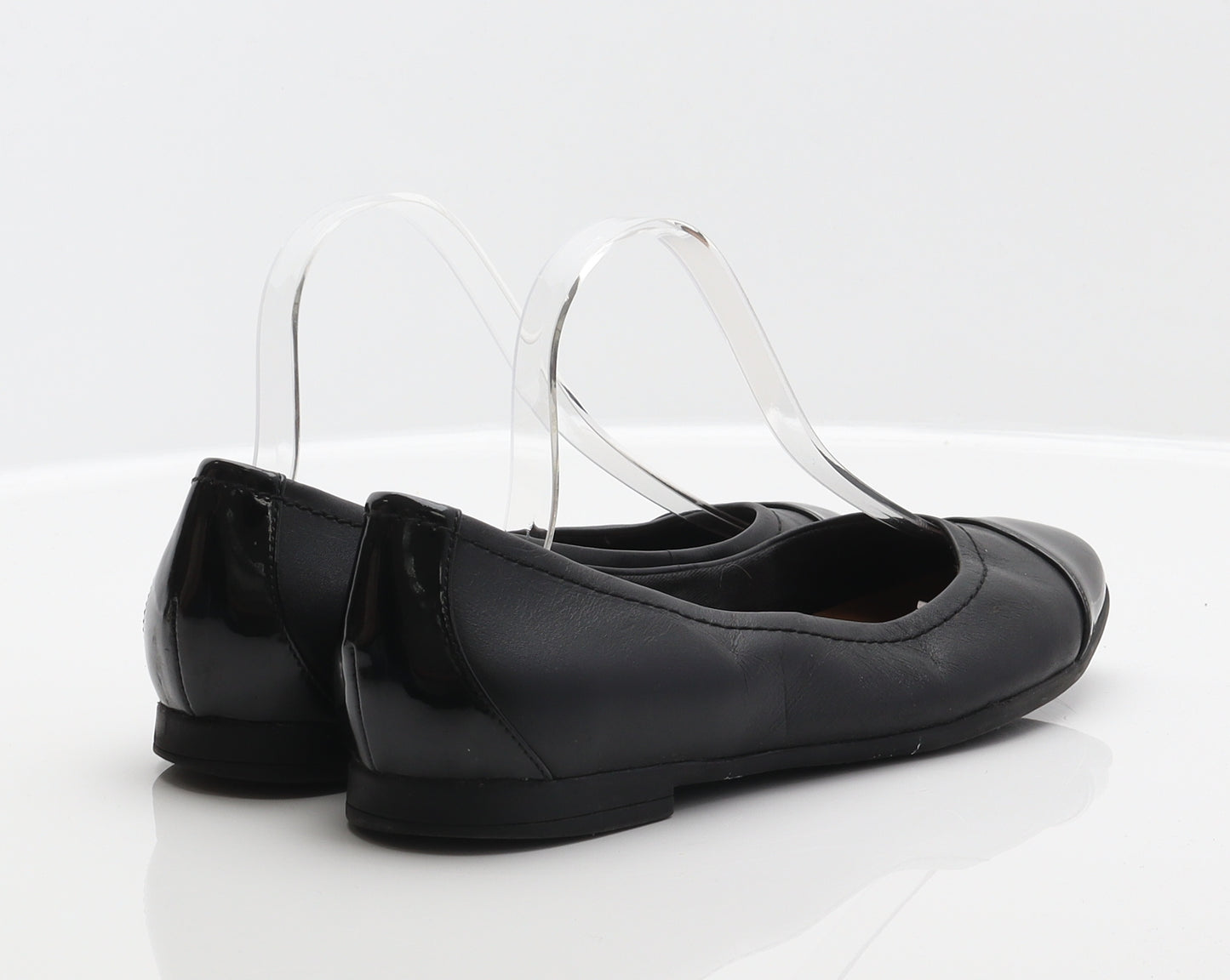 Clarks Womens Black Leather Ballet Flat UK 7 41