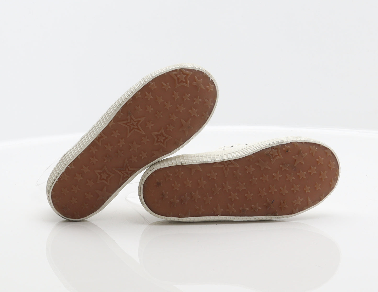 NEXT Girls White Spotted Fabric Trainer UK 6