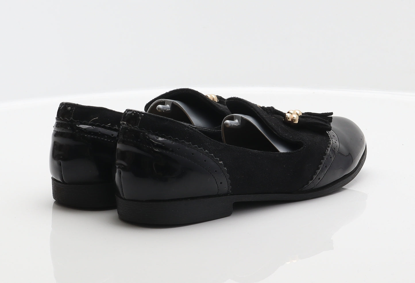 Bobo Shoes Womens Black Polyester Loafer Flat UK 7 41