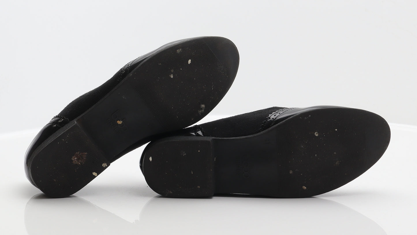 Bobo Shoes Womens Black Polyester Loafer Flat UK 7 41