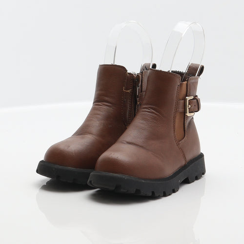 Matalan Girls Brown Synthetic Chelsea Boot UK 6 23