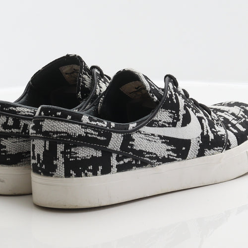 Nike Mens Black Geometric Polyester Trainer UK 9 44 - Stefan Janoski