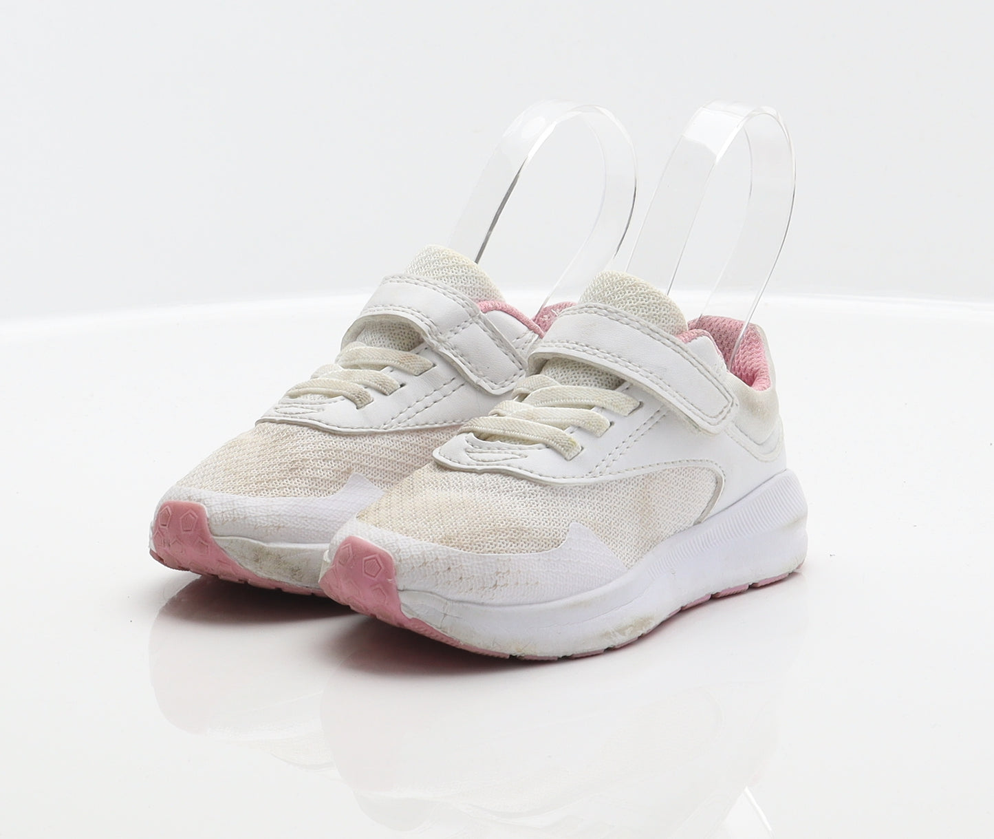 F&F Girls White Polyester Trainer UK 8 26