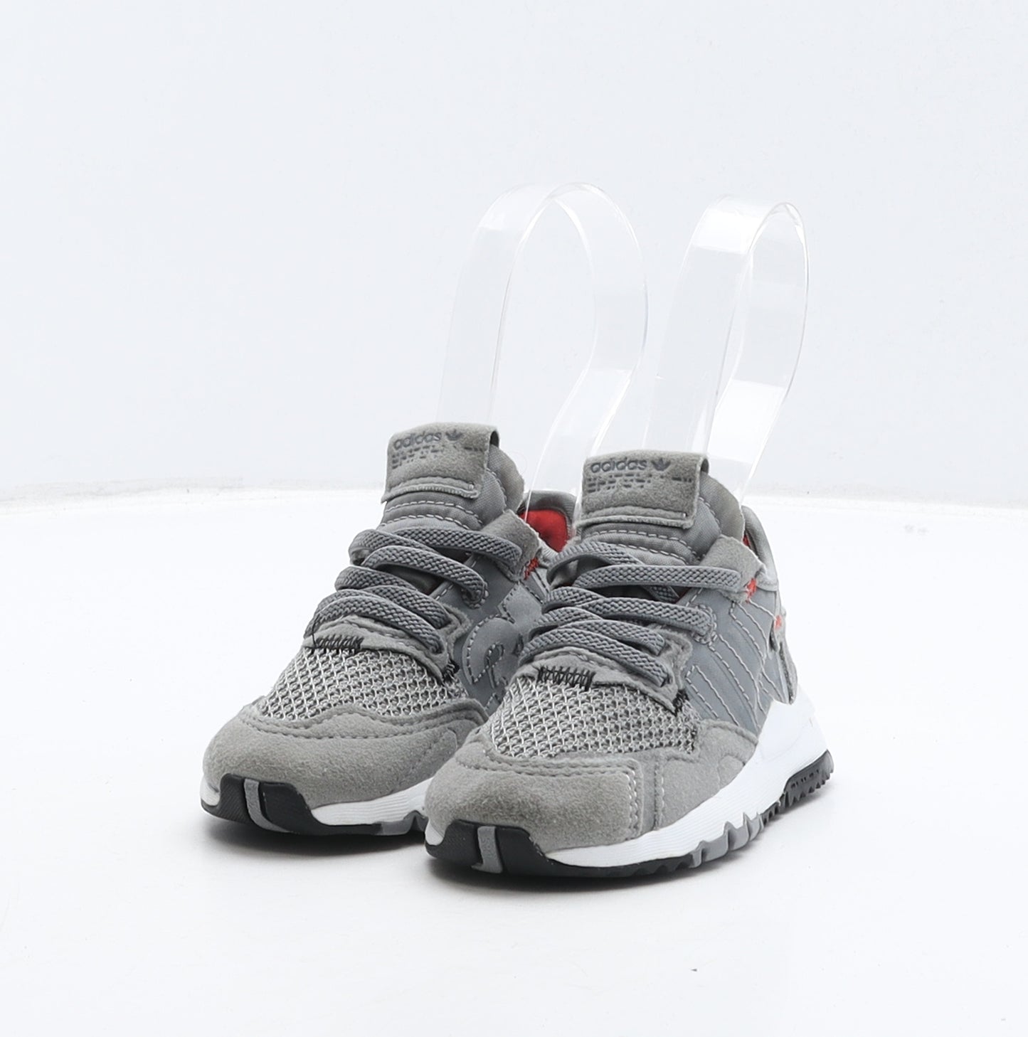 adidas Boys Grey Geometric Fabric Trainer UK 4 20 - Adidas x 3M
