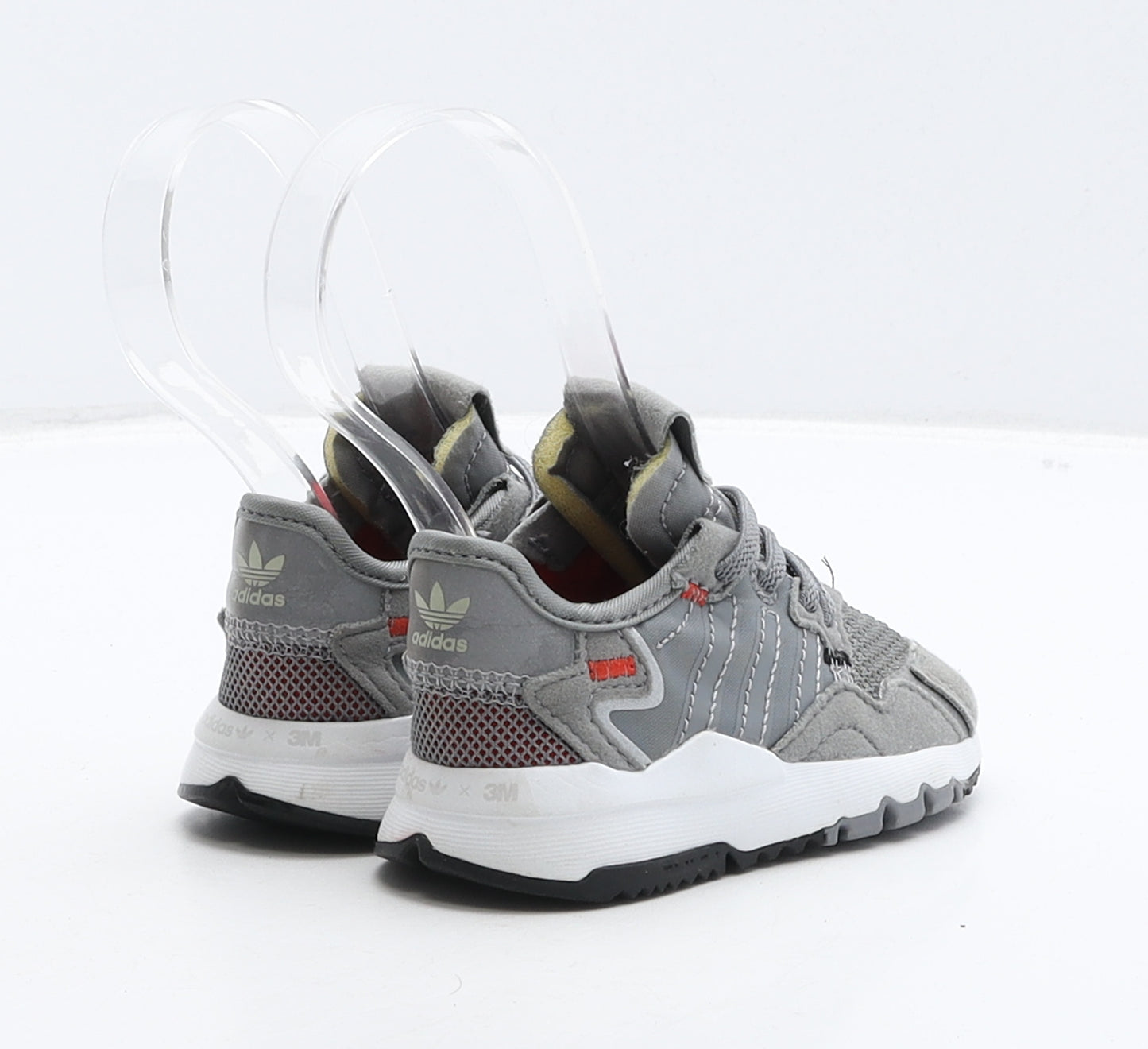 adidas Boys Grey Geometric Fabric Trainer UK 4 20 - Adidas x 3M
