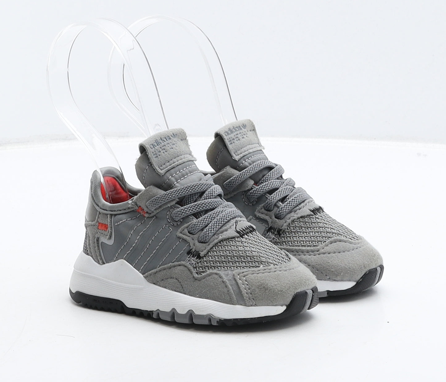 adidas Boys Grey Geometric Fabric Trainer UK 4 20 - Adidas x 3M