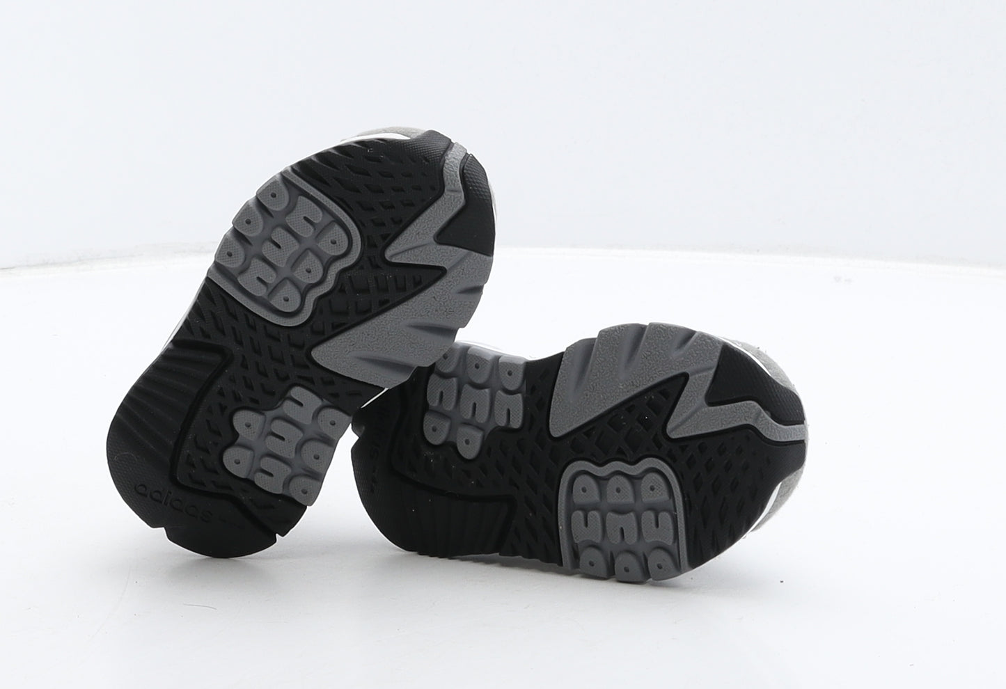 adidas Boys Grey Geometric Fabric Trainer UK 4 20 - Adidas x 3M