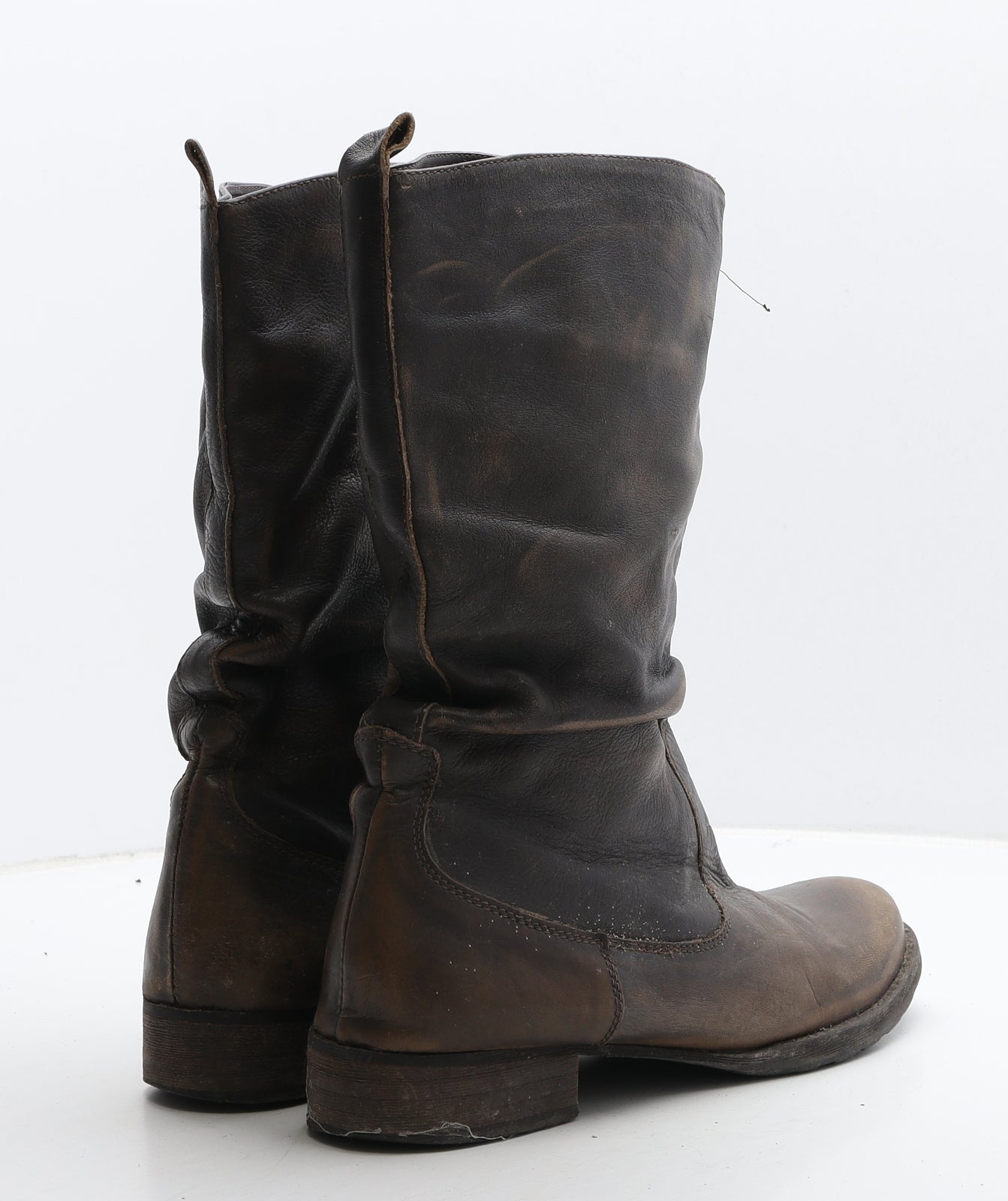 New Look Womens Brown Leather Slip On Boot UK 7 40