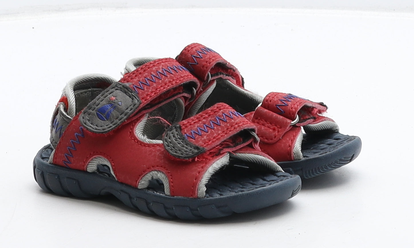 NEXT Boys Red Synthetic Slip On Sandal UK 4