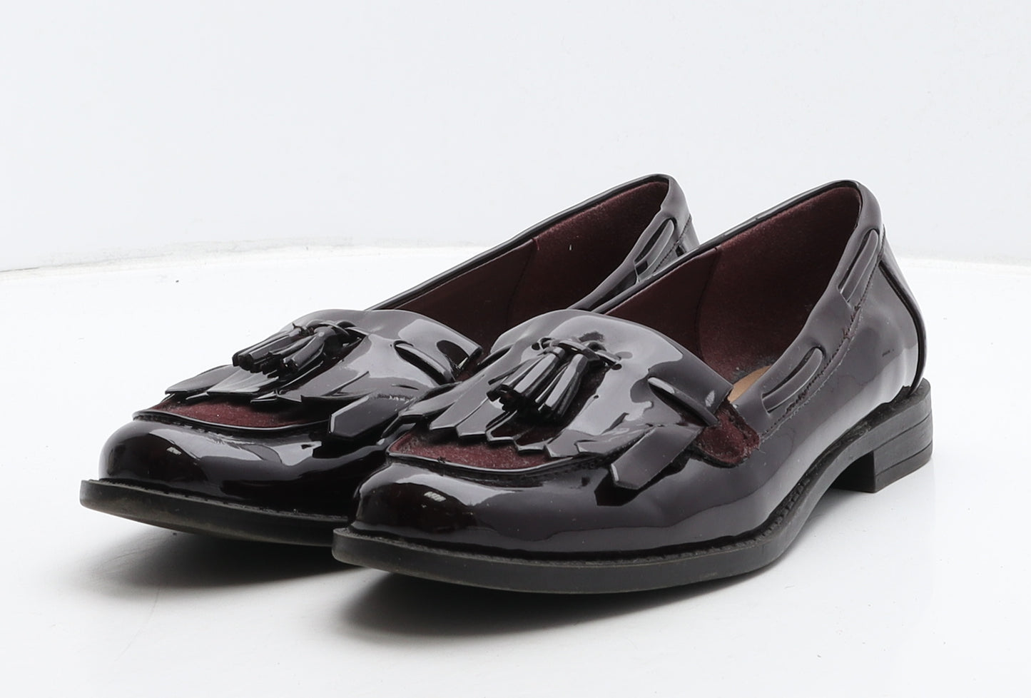 Marks and Spencer Womens Red Vinyl Loafer Casual UK 6