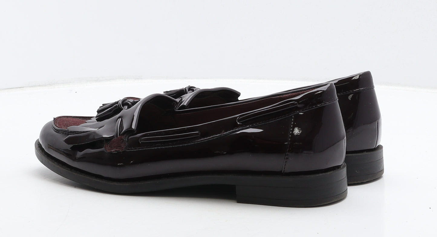Marks and Spencer Womens Red Vinyl Loafer Casual UK 6
