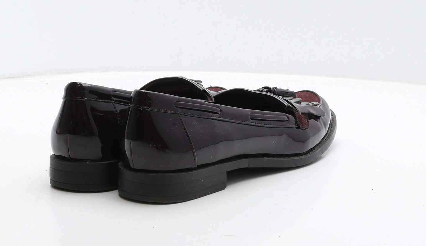 Marks and Spencer Womens Red Vinyl Loafer Casual UK 6