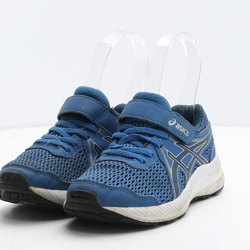 ASICS Boys Blue Fabric Trainer UK 12 31.5