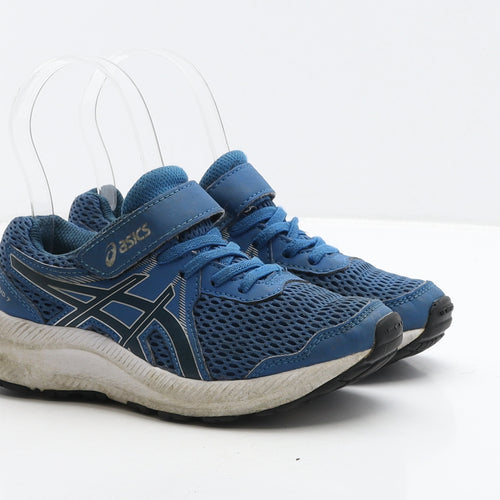 ASICS Boys Blue Fabric Trainer UK 12 31.5