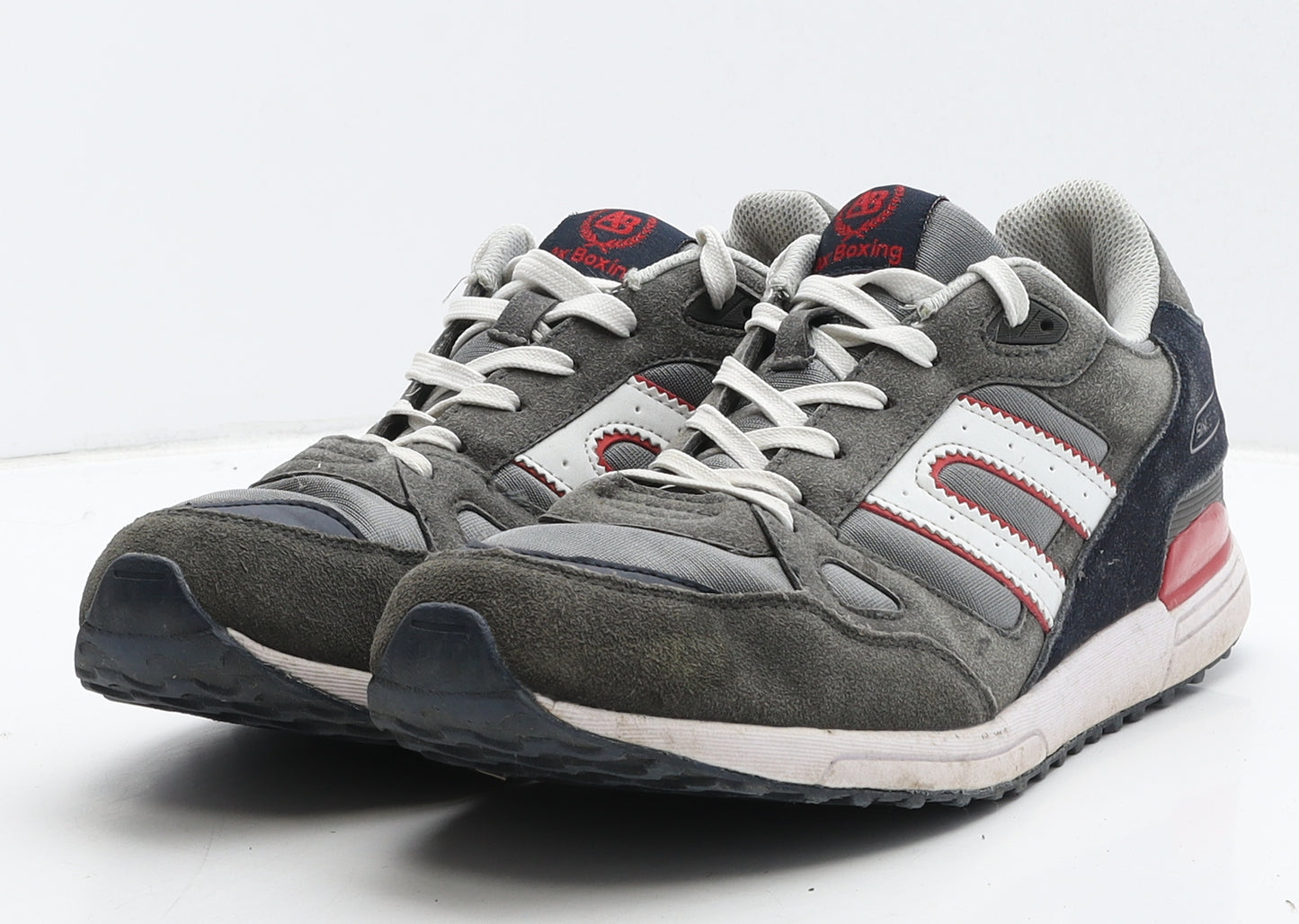 AX Boxing Mens Grey Geometric Fabric Trainer UK 9 43
