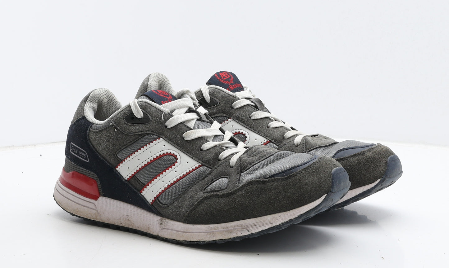 AX Boxing Mens Grey Geometric Fabric Trainer UK 9 43
