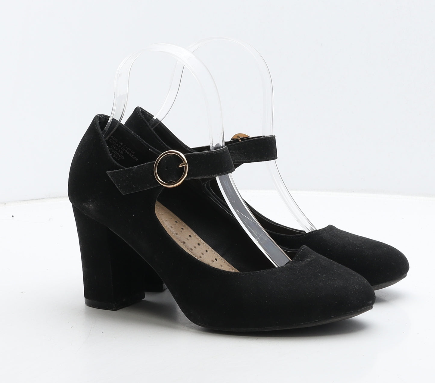 Comfort Womens Black Suede Court Heel UK 5 38