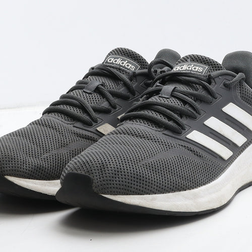 adidas Mens Grey Striped Fabric Trainer UK 9 43.5