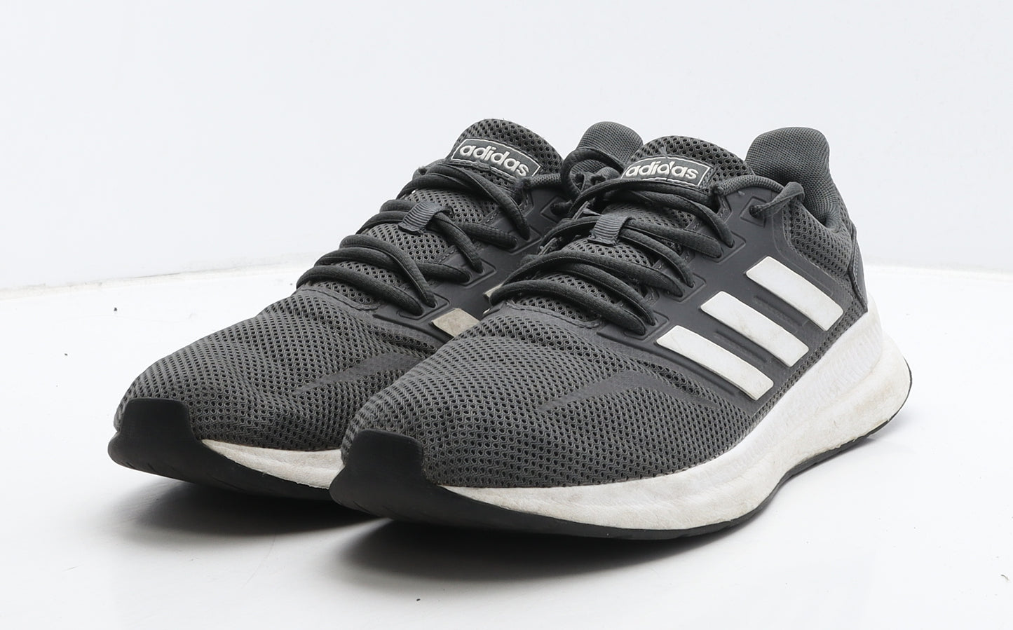 adidas Mens Grey Striped Fabric Trainer UK 9 43.5