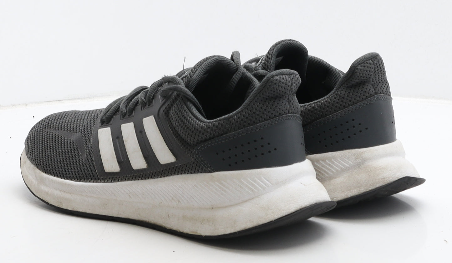 adidas Mens Grey Striped Fabric Trainer UK 9 43.5