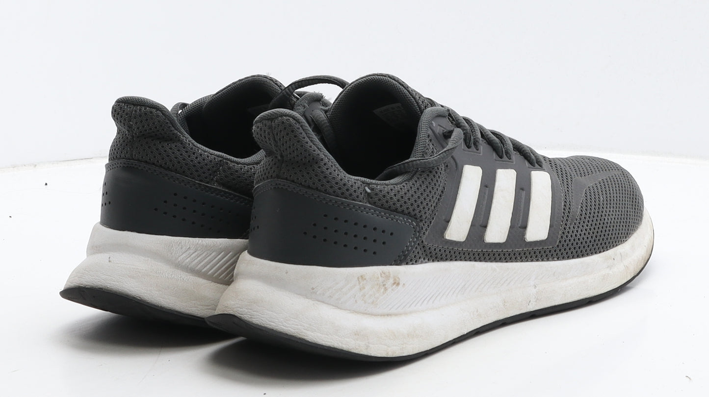 adidas Mens Grey Striped Fabric Trainer UK 9 43.5
