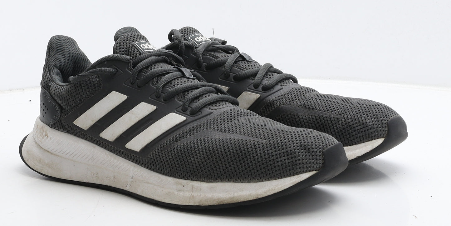 adidas Mens Grey Striped Fabric Trainer UK 9 43.5