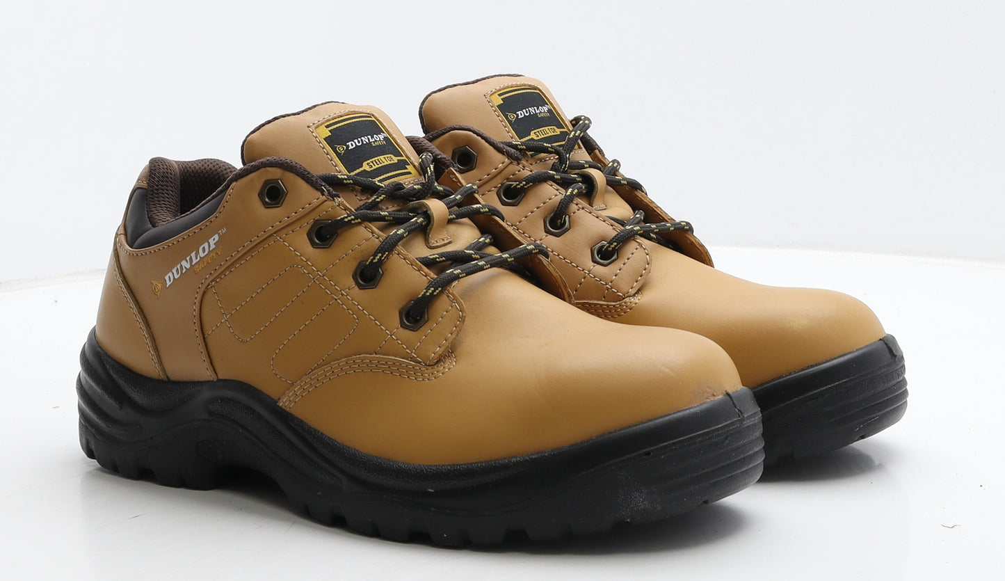 Dunlop Mens Beige Leather Combat Boot UK 8 42 - Work Wear