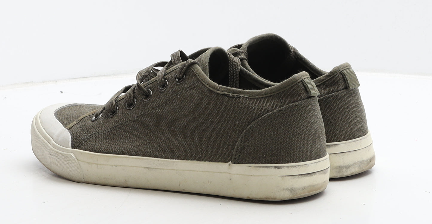 TU Mens Green Fabric Trainer UK 8