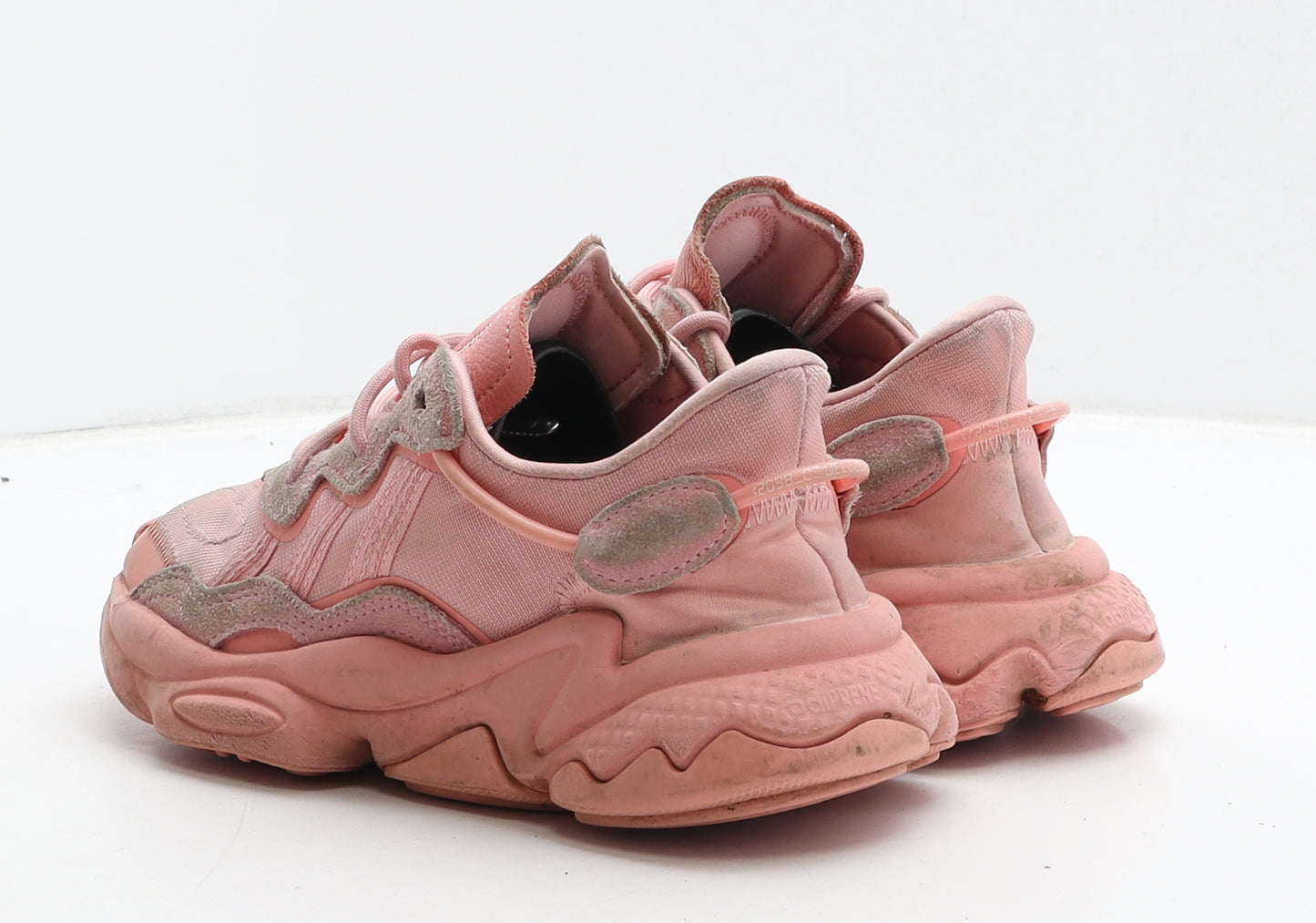 adidas Womens Pink Striped Fabric Trainer UK 3 35.5