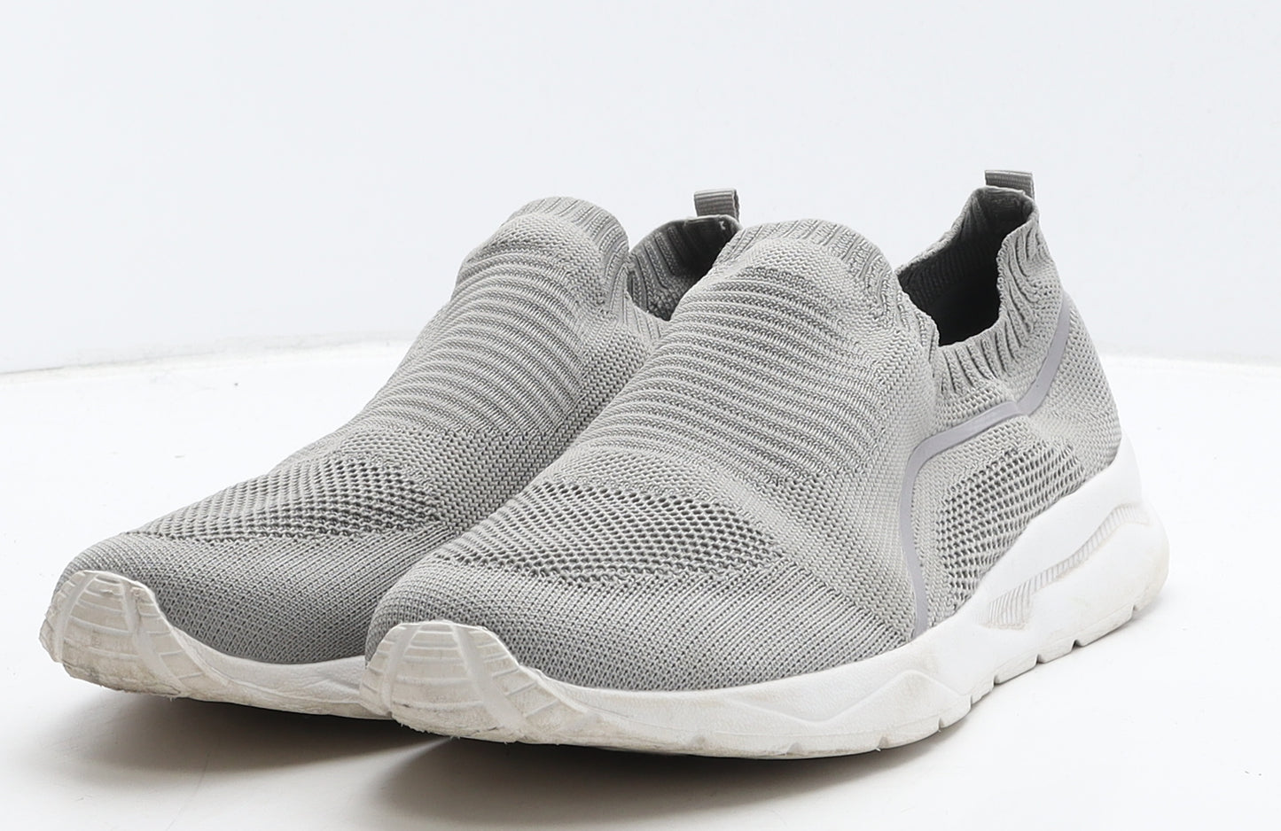 F&F Mens Grey Fabric Trainer UK 7 41