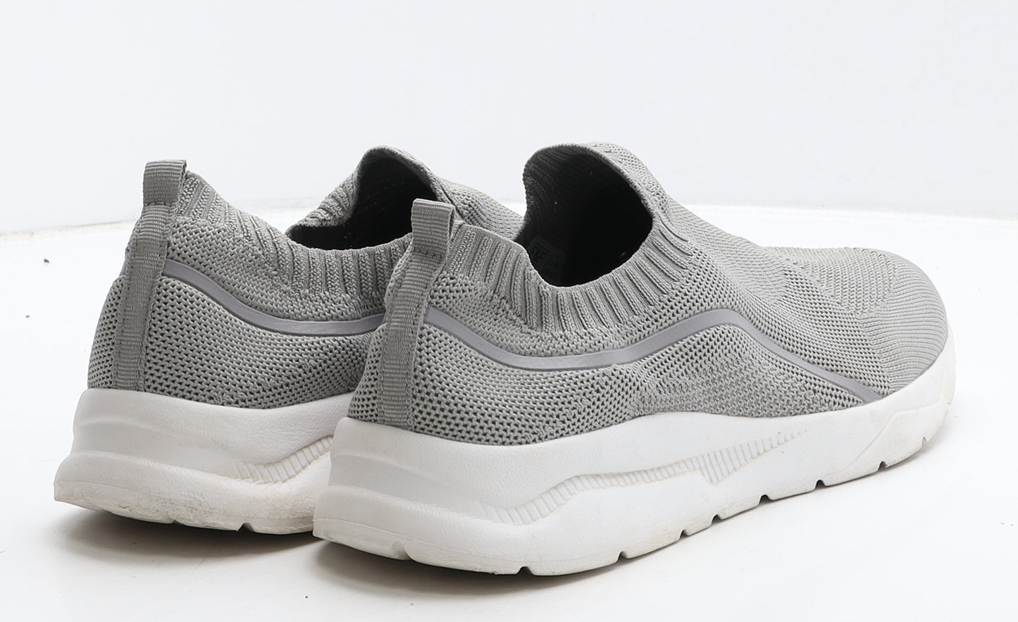 F&F Mens Grey Fabric Trainer UK 7 41