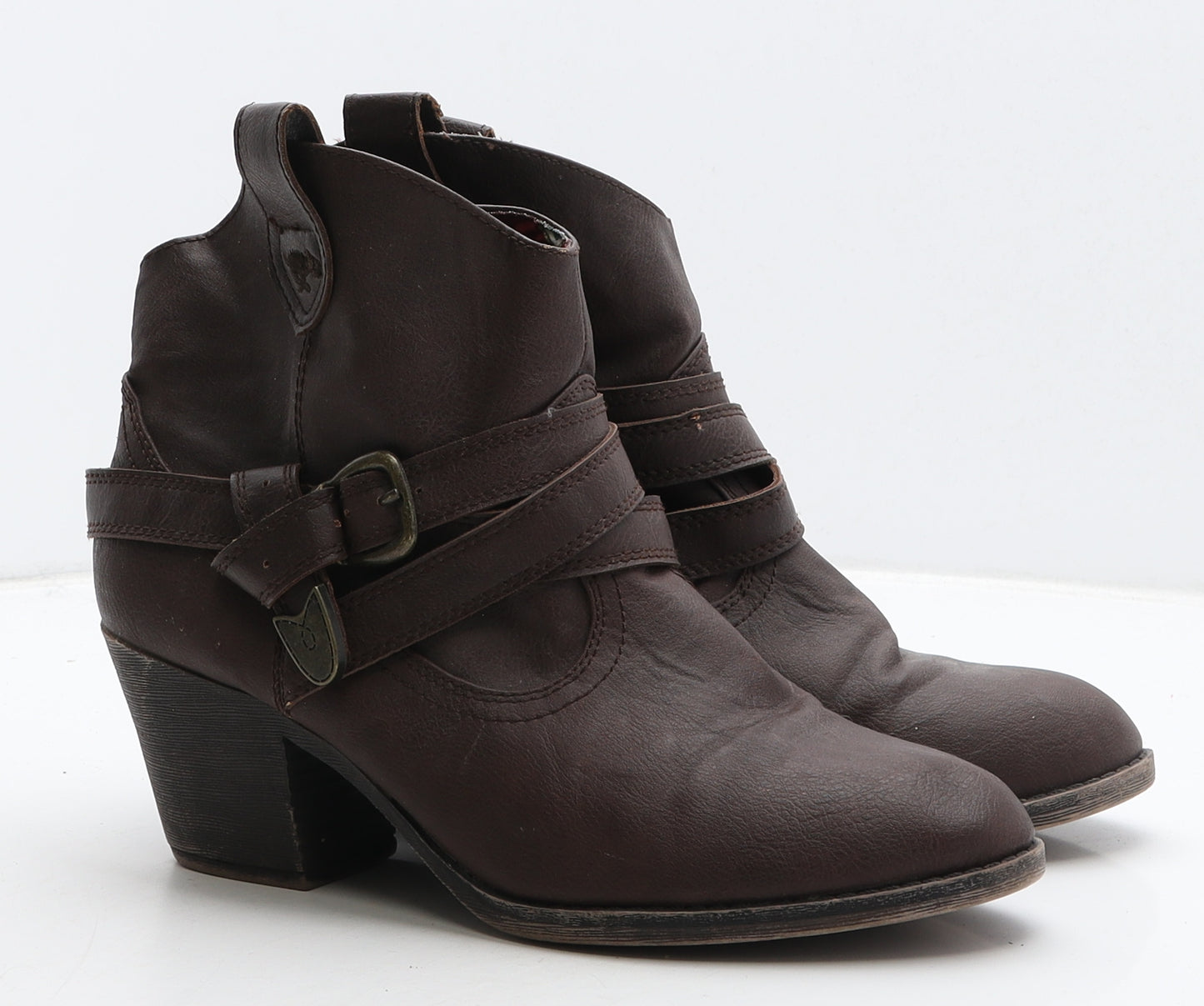 Rocket Dog Womens Brown Leather Cowboy Boot UK 8 41