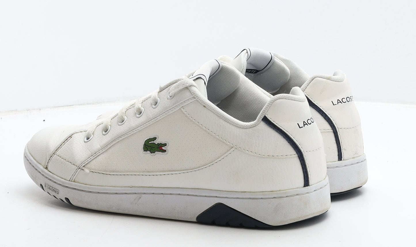Lacoste Mens White Leather Trainer Casual UK 9 43