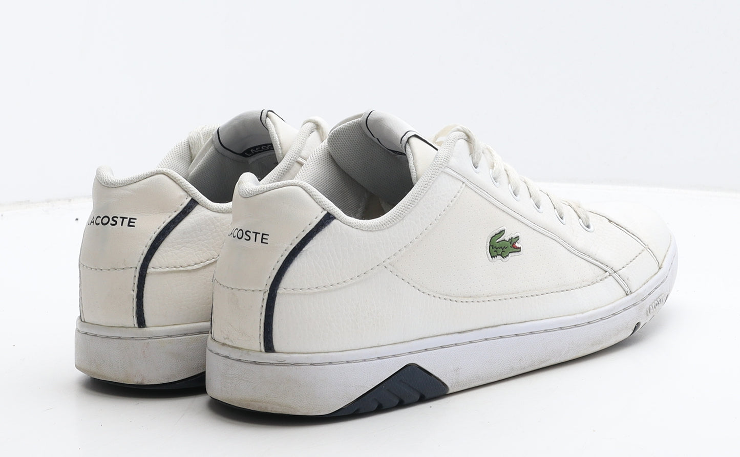 Lacoste Mens White Leather Trainer Casual UK 9 43