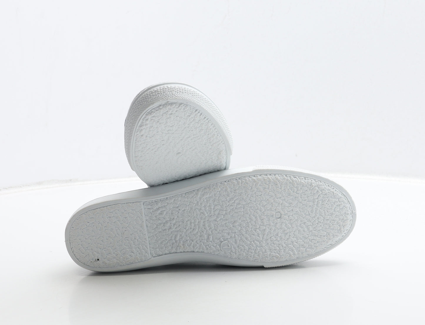 F&F Womens Blue Striped Fabric Slip On Flat UK 7 40