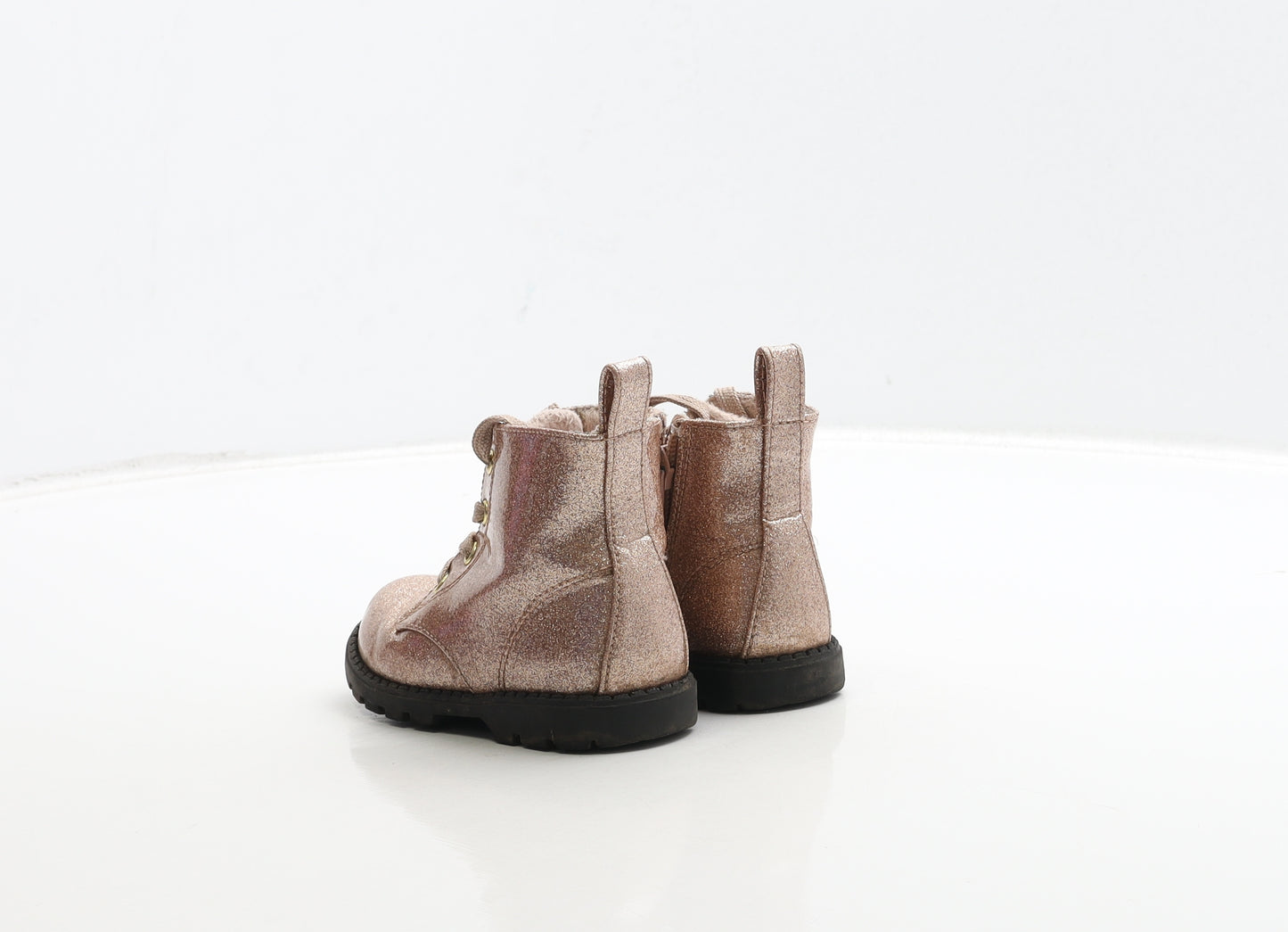 H&M Girls Gold Polyester Biker Boot UK 4 20