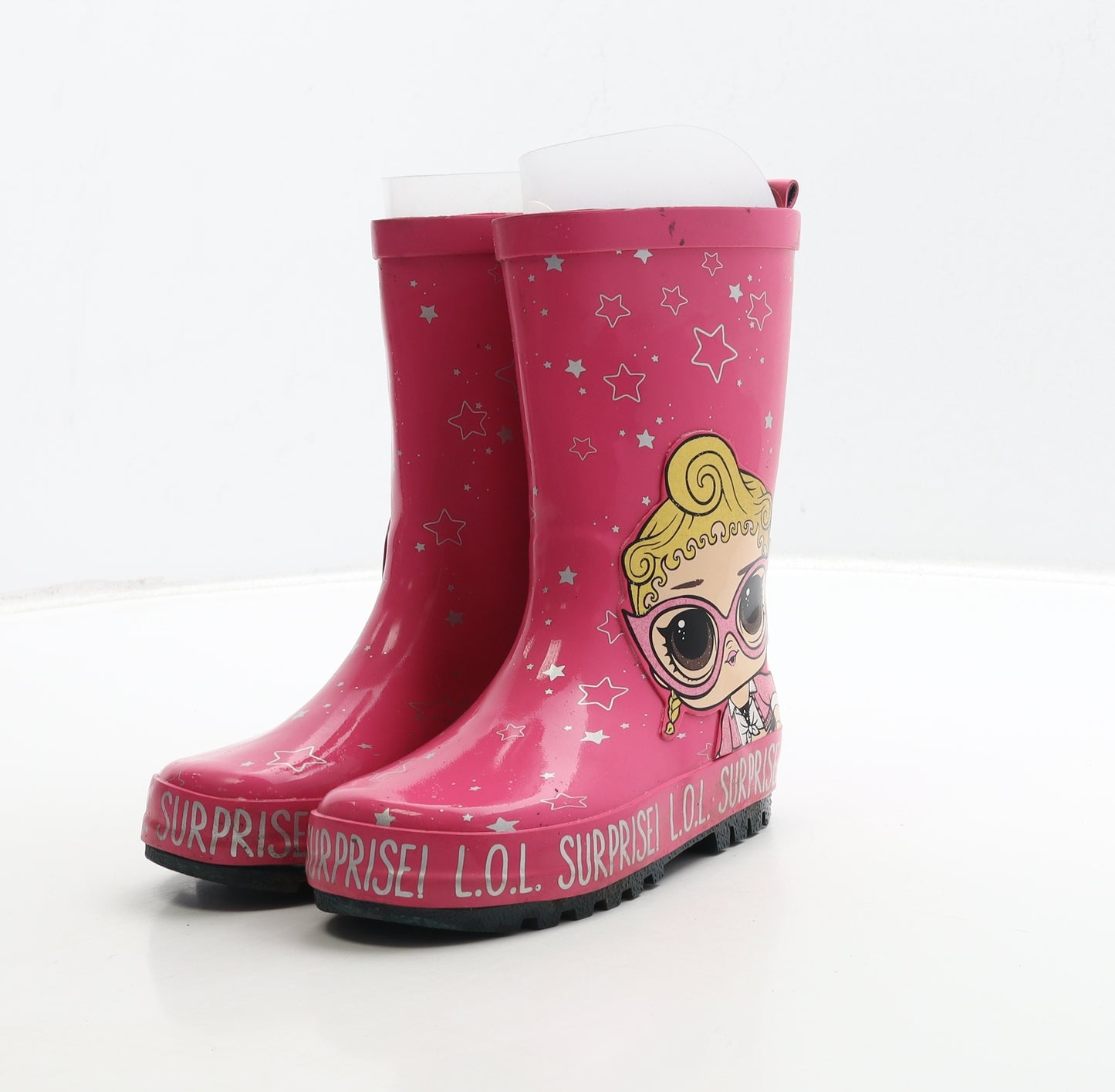 LOL DOLLS Girls Pink Rubber Wellies Boot UK 10 28 - LOL SURPRISE