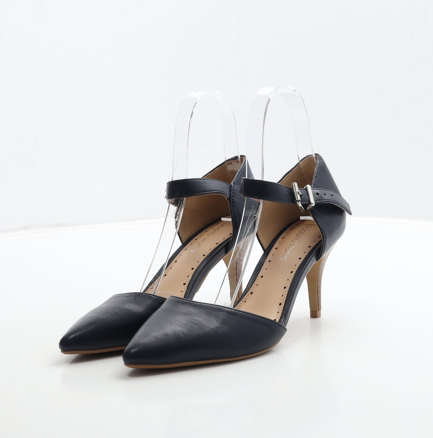 Roberto Vianni Womens Blue Leather Strappy Heel UK 4 37