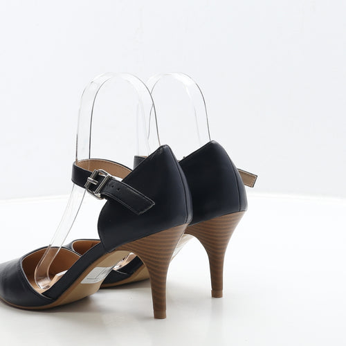 Roberto Vianni Womens Blue Leather Strappy Heel UK 4 37