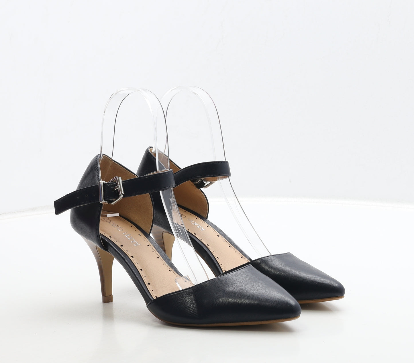 Roberto Vianni Womens Blue Leather Strappy Heel UK 4 37