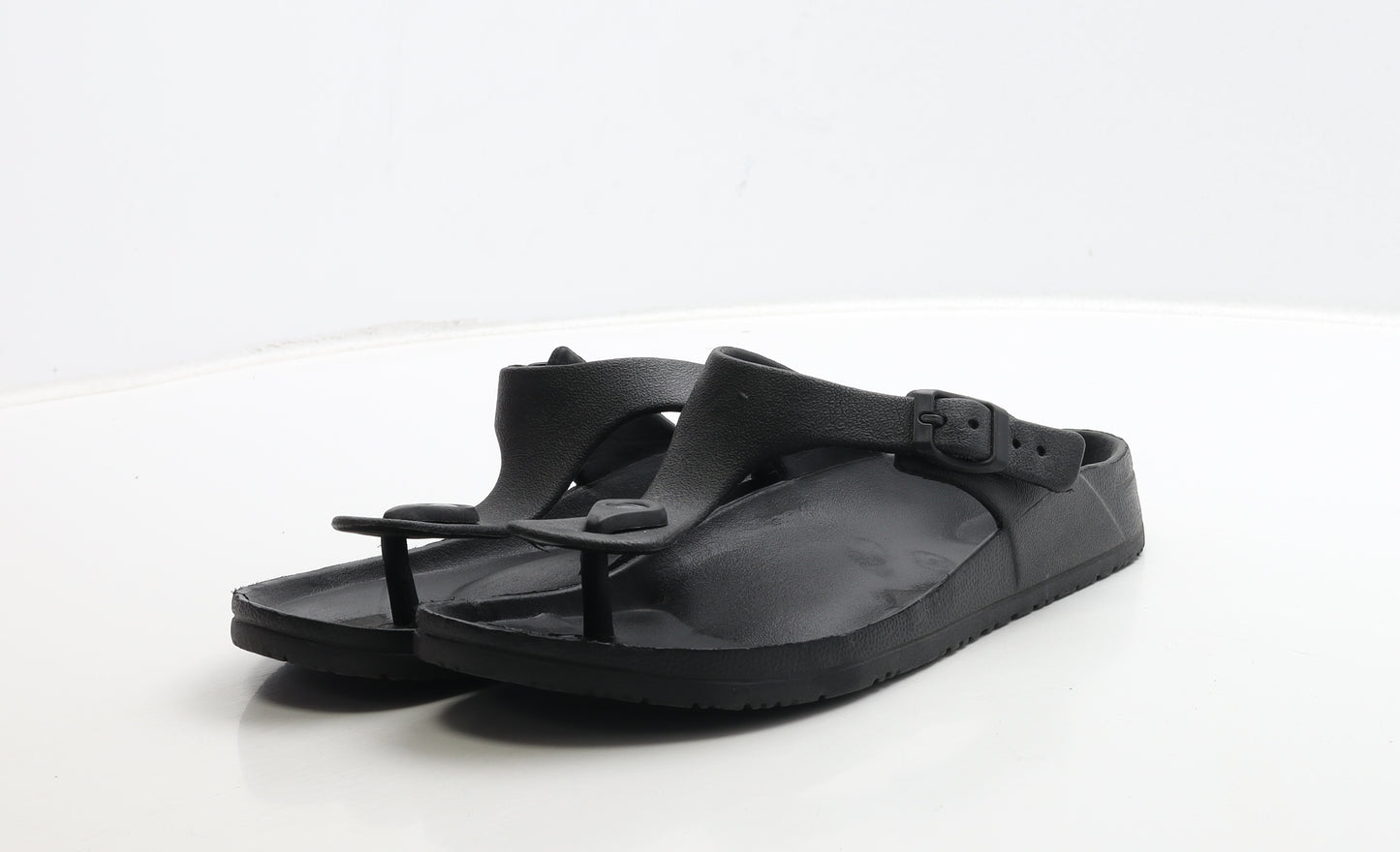ESMARA Womens Black Rubber Thong Sandal UK 7.5 41