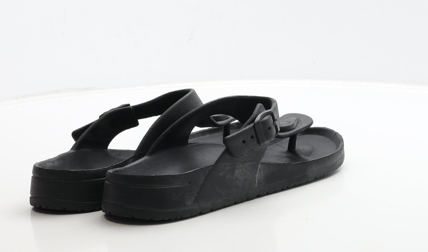 ESMARA Womens Black Rubber Thong Sandal UK 7.5 41