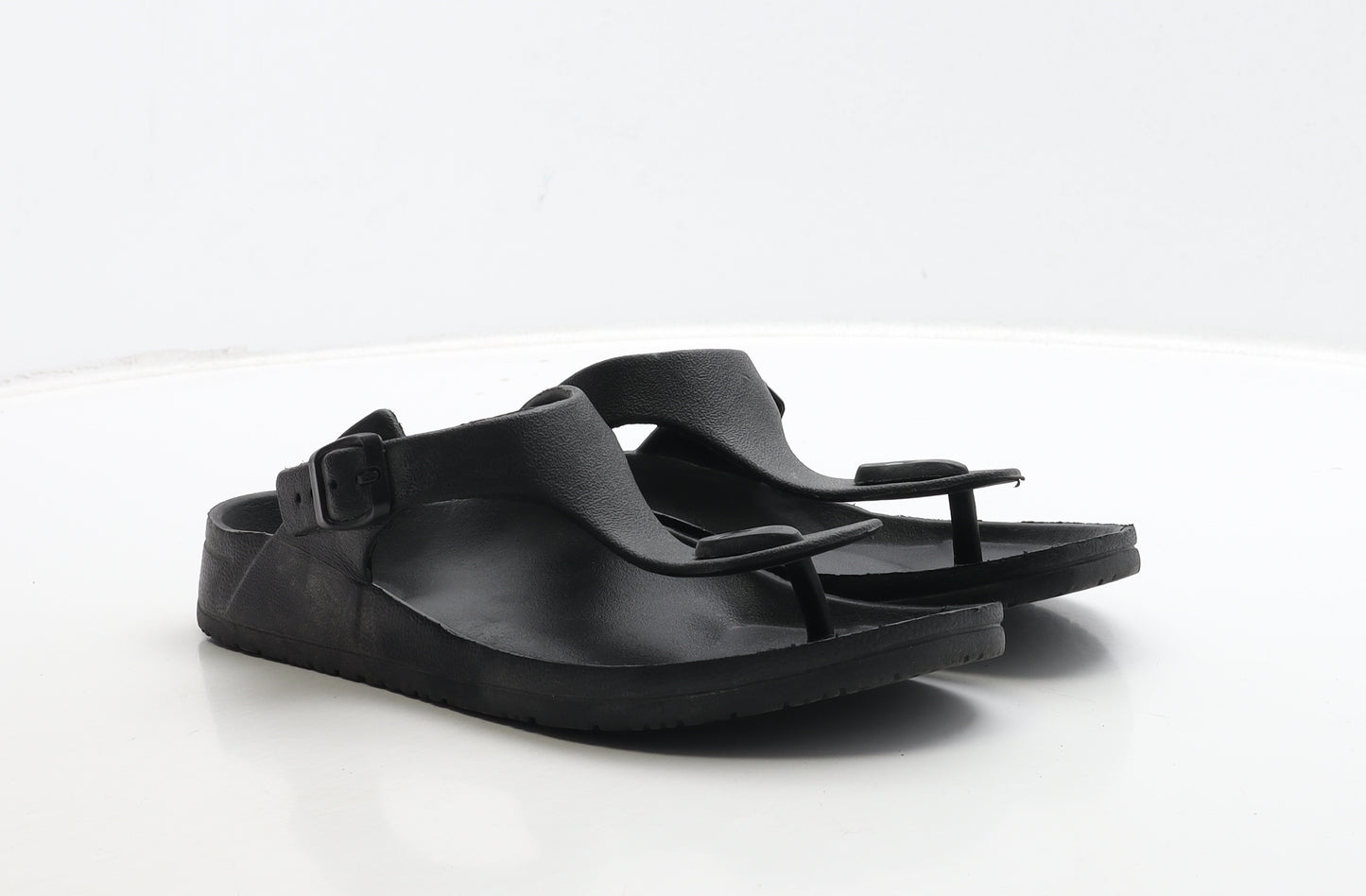 ESMARA Womens Black Rubber Thong Sandal UK 7.5 41