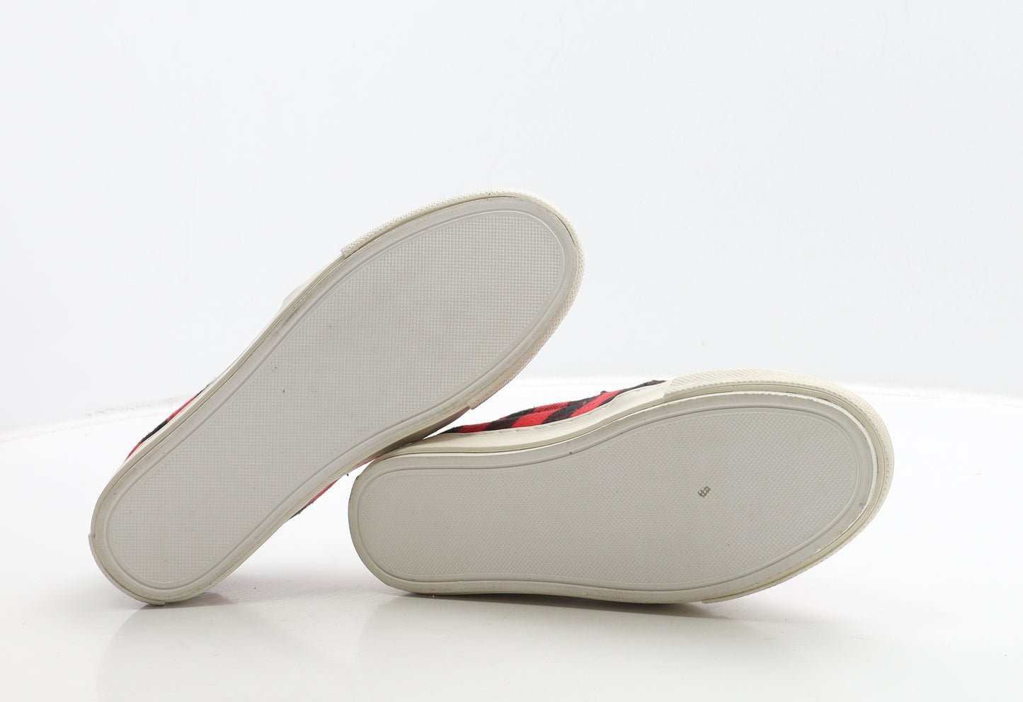 NEXT Womens Red Plaid Polyester Trainer UK 4 37