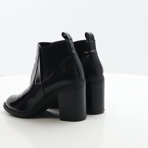 Peacocks Womens Black PVC Chelsea Boot UK 4 37