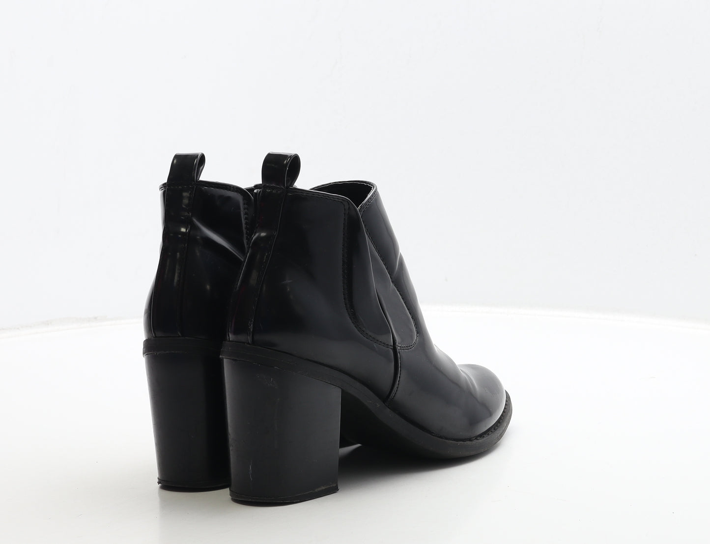 Peacocks Womens Black PVC Chelsea Boot UK 4 37