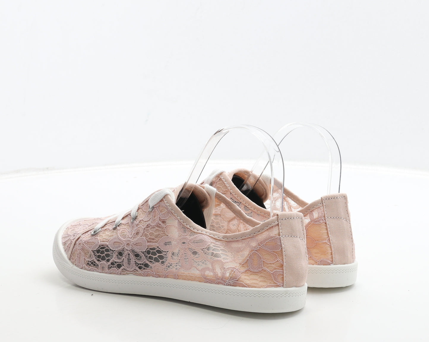 Preworn Womens Pink Floral Polyester Trainer UK 7 40