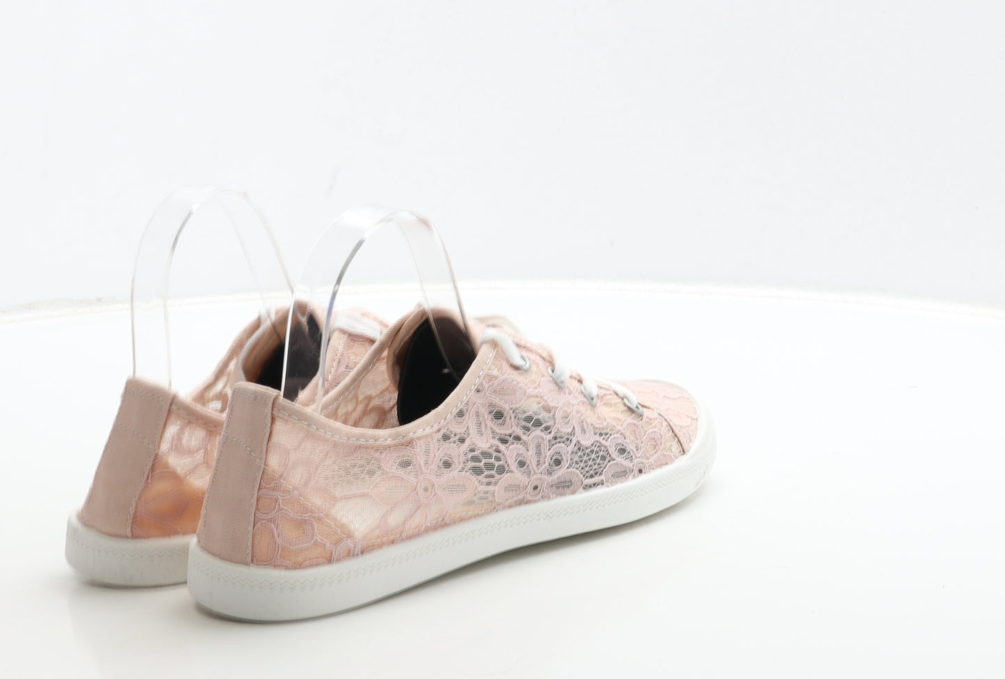 Preworn Womens Pink Floral Polyester Trainer UK 7 40